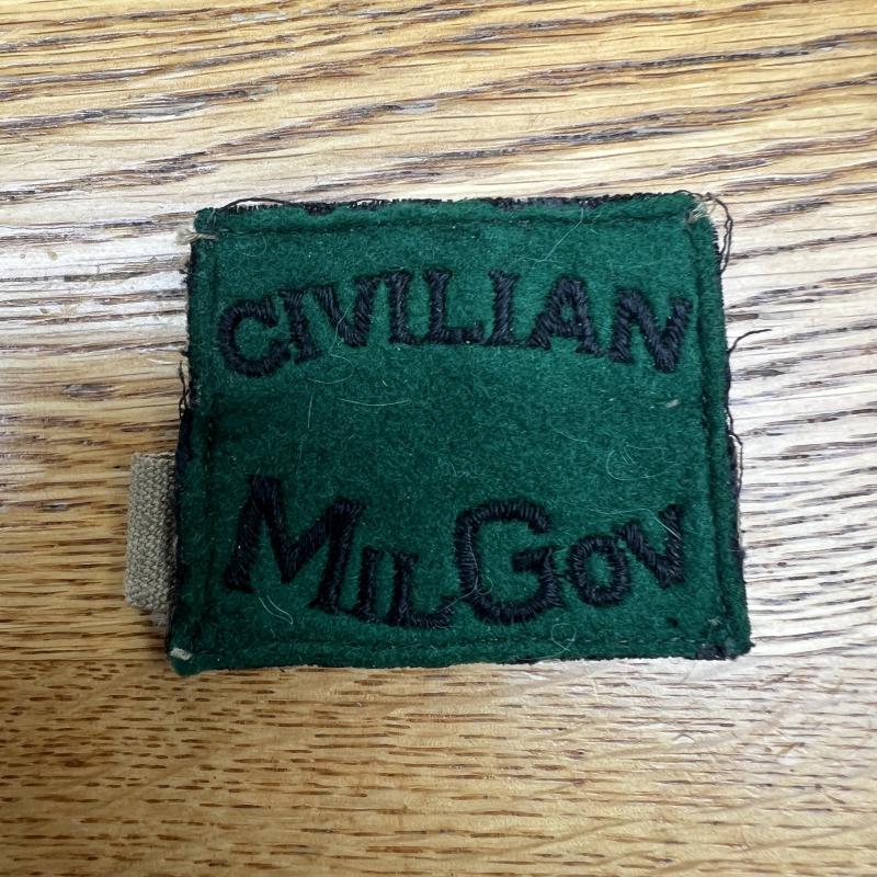 CIVILIAN MILITARY GOVERNMENT SLIP ON SHOULDER TITLE