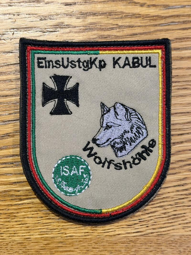 German EinsUstgKP Kabul Wolfshohle ISAF Patch