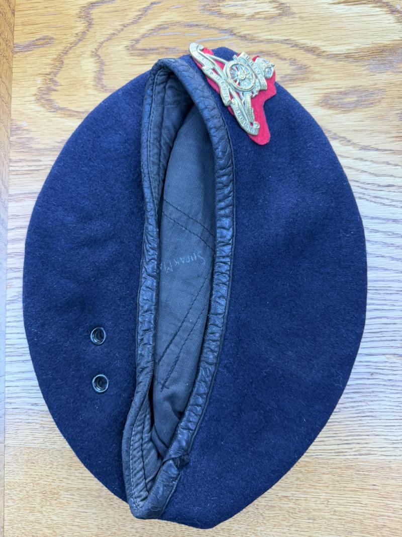 Kings Crown Royal Artillery Beret Dated 1952